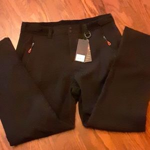 Free Soldier black outdoor softshell hiking pants snow ski fleece sz 36W…New